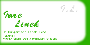 imre linek business card